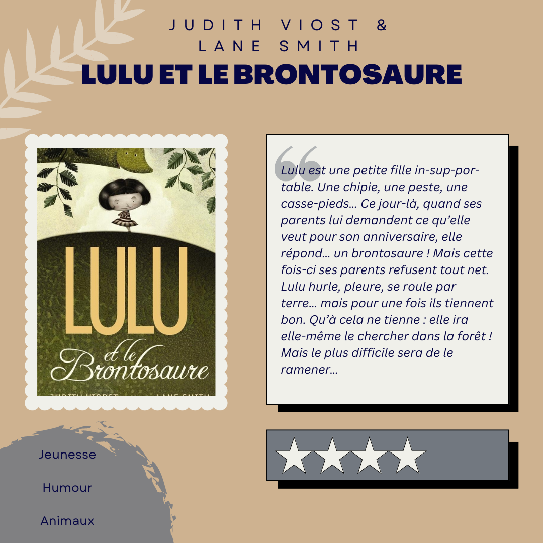 Lulu et le brontosaure – Judith Viorst & Lane Smith