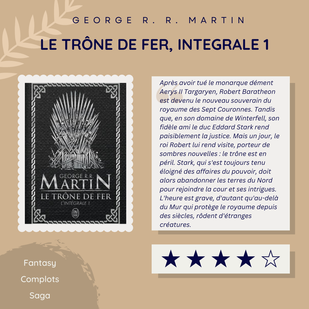 Le Trône de fer, intégrale 1 – George R. R. Martin